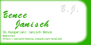 bence janisch business card